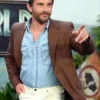Jonathan Bailey Jurassic World Rebirth 2025 Dr. Henry Loomis Brown Blazer