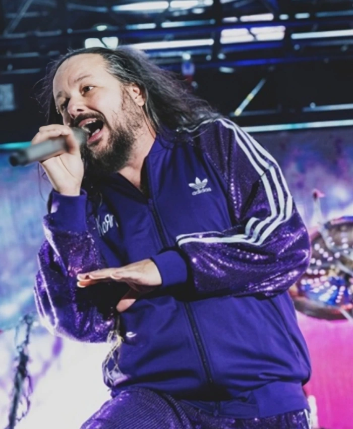 Jonathan Davis Korn Sequin Purple Tracksuit For Men And Women