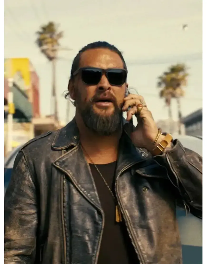 Jonny Film The Wrecking Crew 2026 Jason Momoa Leather Jacket