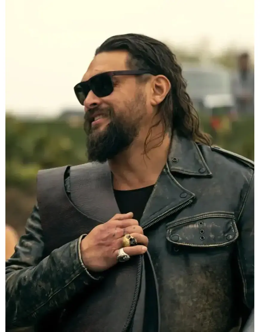 Jonny The Wrecking Crew 2026 Jason Momoa Leather Jacket