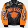 Jordan Clarkson New York Knicks Black and Orange Jacket