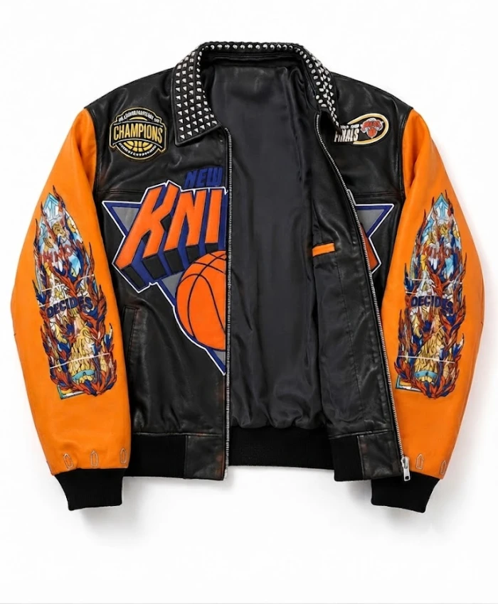 Jordan Clarkson New York Knicks Orange Bomber Jacket