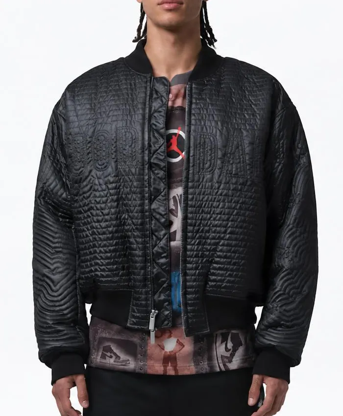 Jordan Flight Black Varsity Jacket Mens