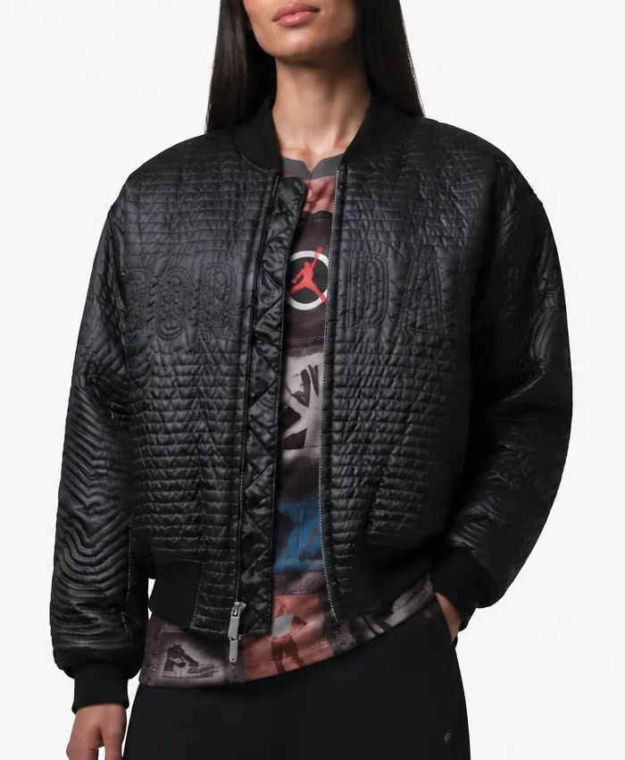Jordan Flight Black Varsity Jacket Womens
