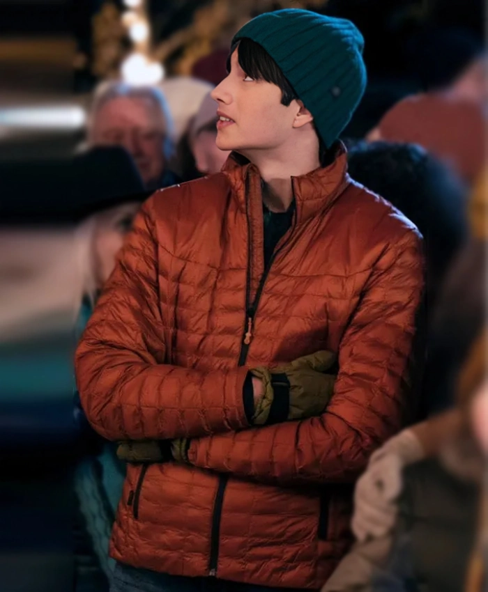Jordan Walter TV Series My Life With The Walter Boys 2025 Dean Petriw Brown Puffer Jacket