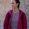 Journey To You 2025 Erin Cahill Maroon Puffer Jacket