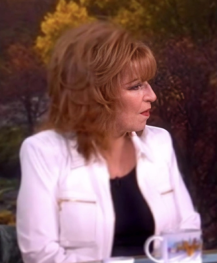 Joy Behar The View 2025 White Zip Jacket