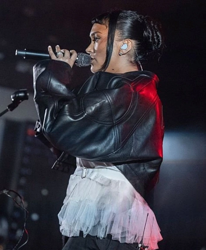 Joy Crookes O2 Academy Birmingham Concert Leather Cropped Jacket