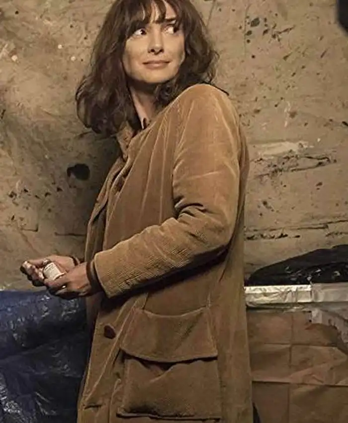Joyce Byers TV Series Stranger Things Winona Ryder Brown Cotton Fabric Coat