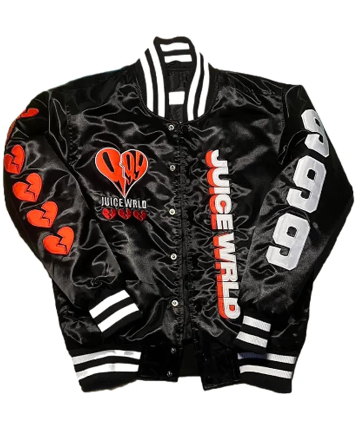 Juice WRLD 999 Black Letterman Varsity Jacket