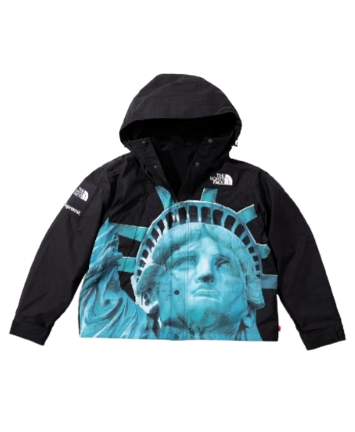Jules Kounde Supreme X North Faces Statue Of Liberty Full Snap Black Jacket
