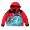 Jules Kounde Supreme X North Faces Statue Of Liberty Full Snap Red Jacket