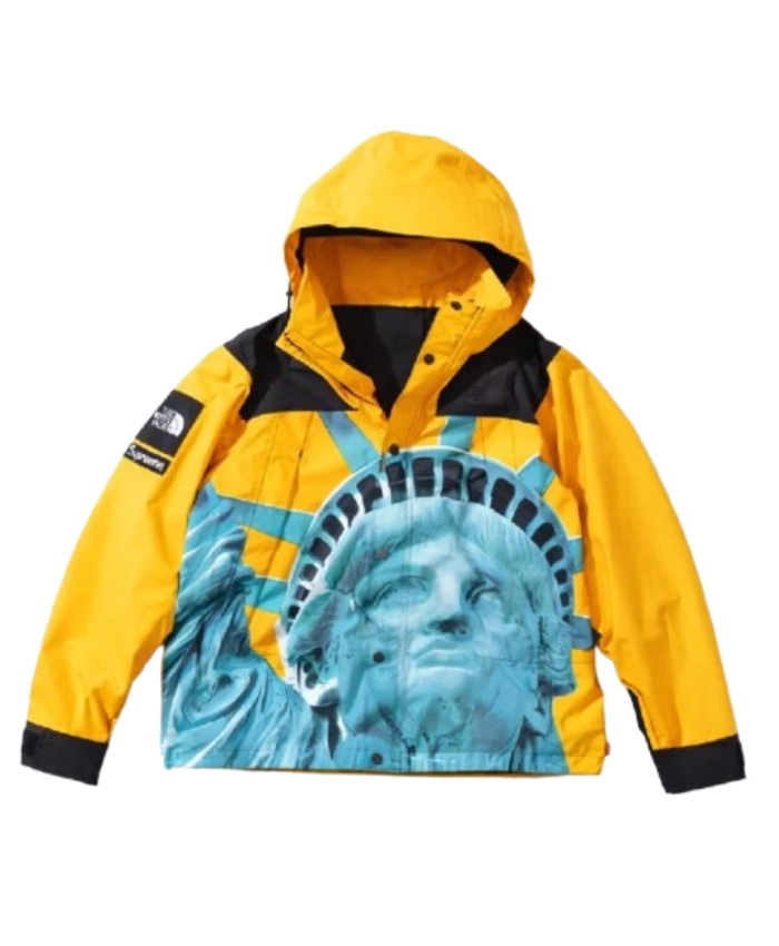 Jules Kounde Supreme X North Faces Statue Of Liberty Full Snap Yellow Jacket