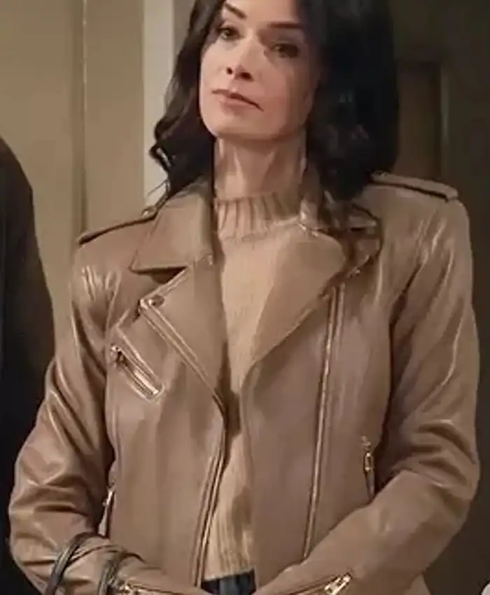 Julia TV Show Extended Family Season 01 2023 Abigail Spencer Brown Biker Leather Jacket