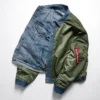 Junya X Alpha Reversible Denim Bomber Jackets For Sale