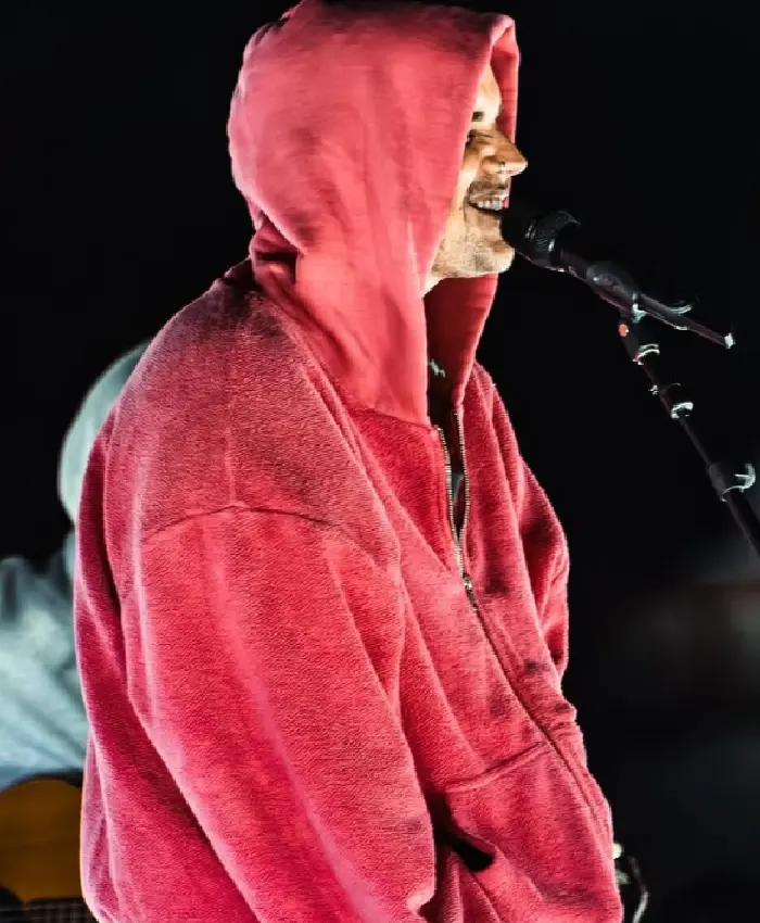 Justin Bieber 2026 Coachella Valley Red Hoodie