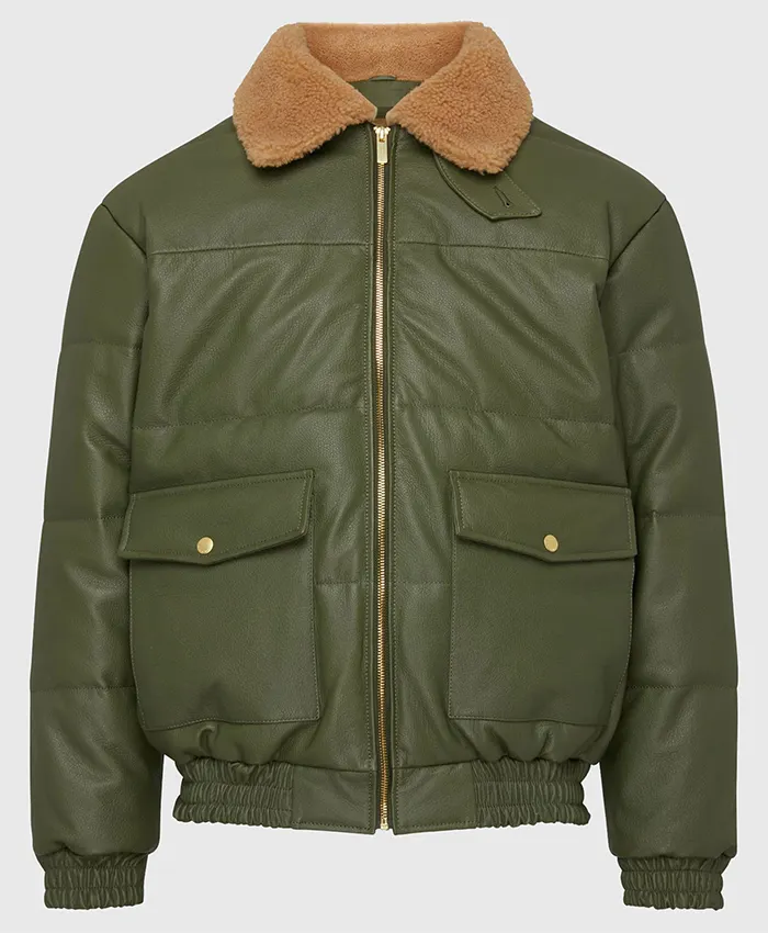 Justin Bieber Green Flight Jacket