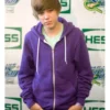 Justin Bieber Oversized Purple Pullover Hoodie