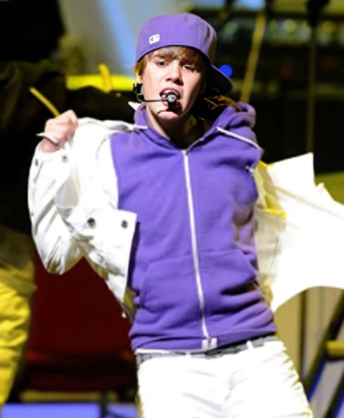Justin Bieber Purple Oversized Hoodie