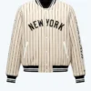KITH New York Yankees X MLB Pinstripe Wool Varsity Jacket
