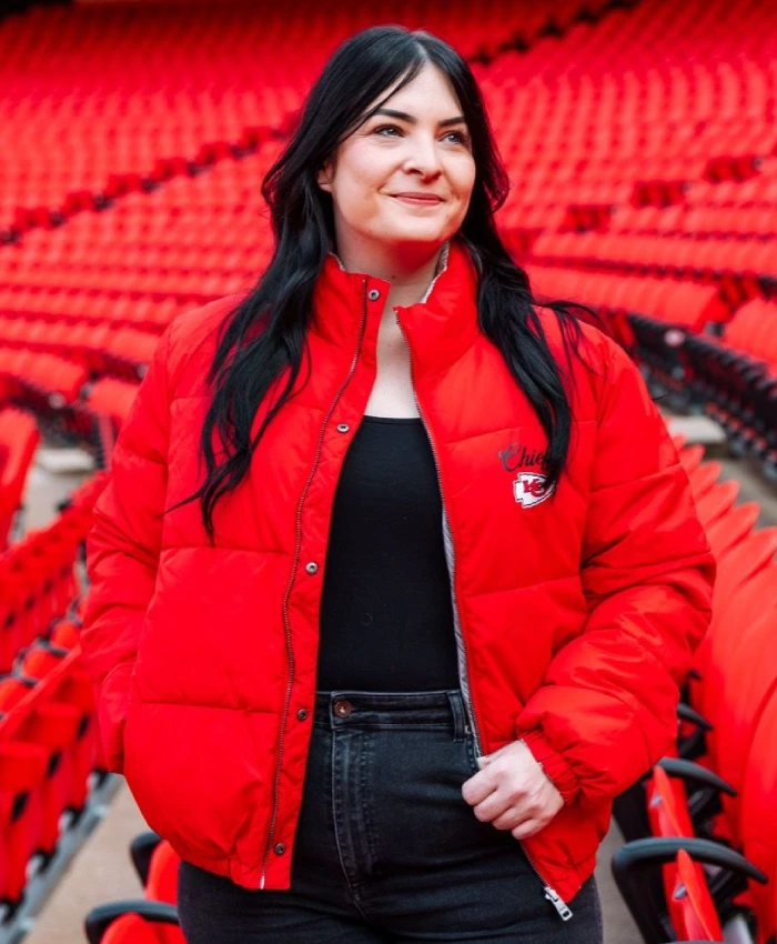 Kansas City Chiefs 2026 Erin Andrews Red Puffer Jacket