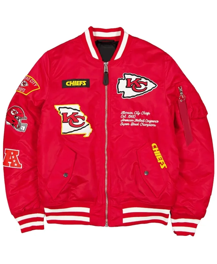 MA-1 Kansas City Chiefs Red Bomber Jacket