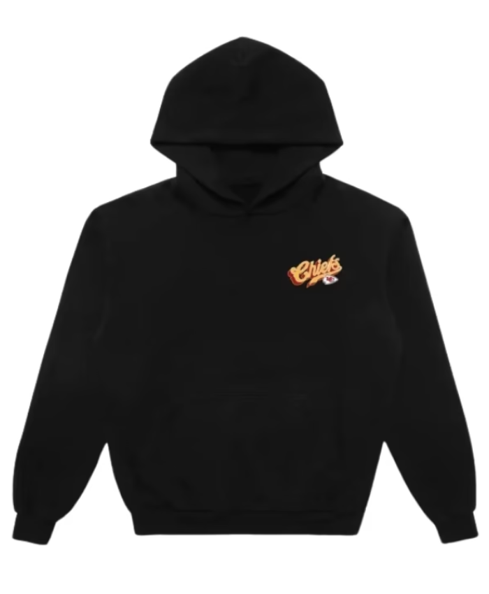 Kansas City Chiefs Pro Script Black Pullover Fleece Hoodie