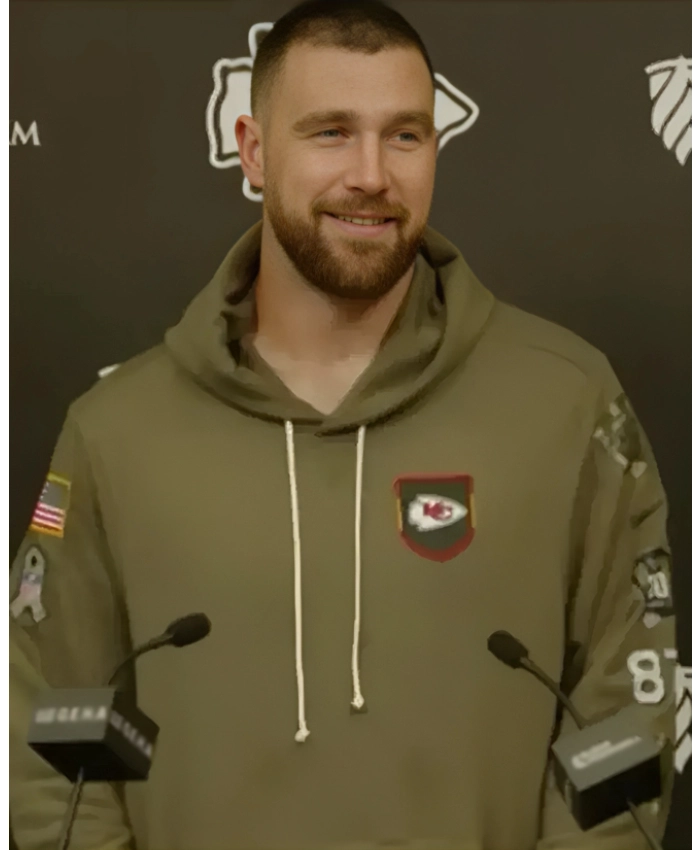 Kansas City Chiefs Travis Kelce Salute To Service 2025 Pullover Hoodie