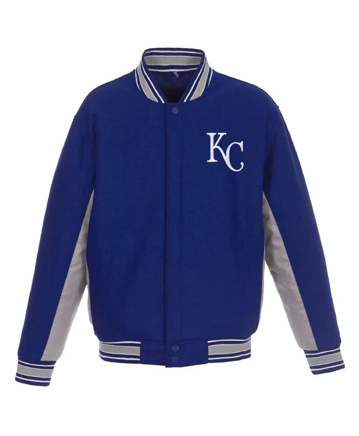 Kansas City Royals Accent Varsity Royal Wool Jacket