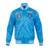 Kansas City Royals Classic Rib Satin Full Snap Retro Jacket