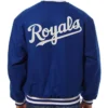 Kansas City Royals Full Snap Varsity Wool Blue Jacket