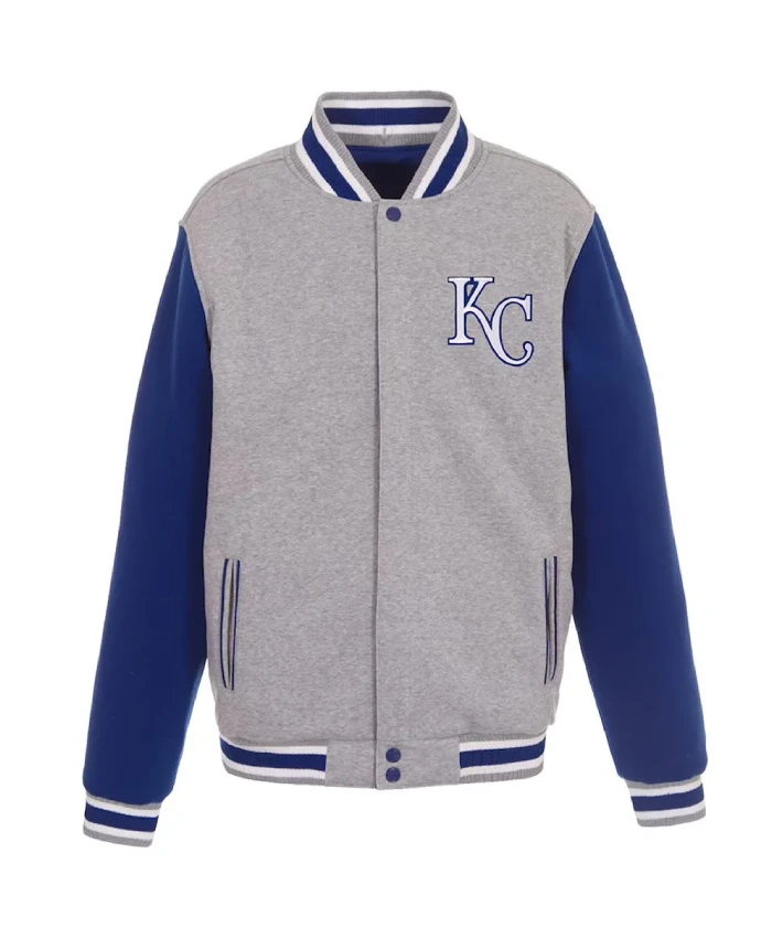Kansas City Royals GrayRoyal Varsity Wool Jacket