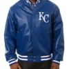 Kansas City Royals Leather Varsity Jacket