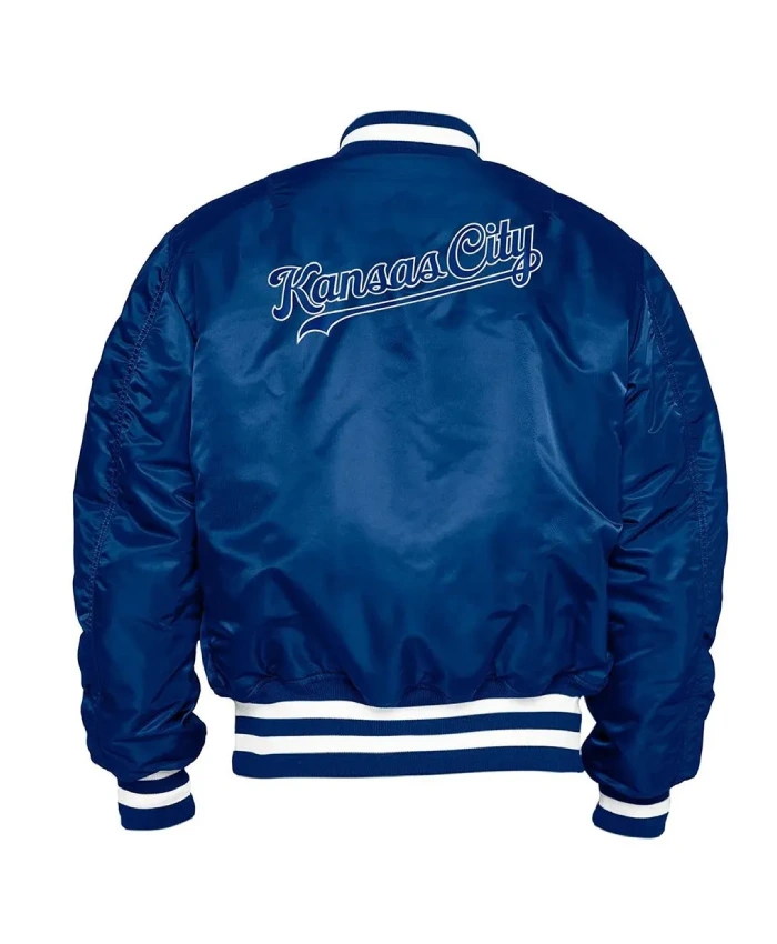 Kansas City Royals MA 1 Bomber Full Zip Jacket