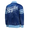 Kansas City Royals The Captain II Varsity Full Zip Satin Blue Jacket