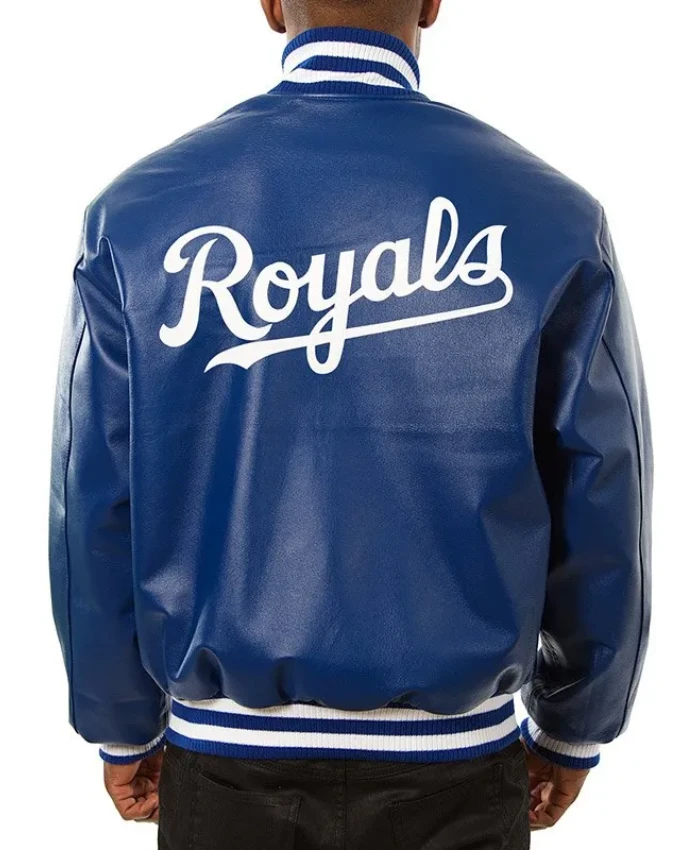 Kansas City Royals Varsity Full Snap Leather Jacket