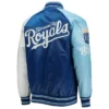 Kansas City Satin Royals Reliever Full Snap Satin RoyalLight Blue Jacket