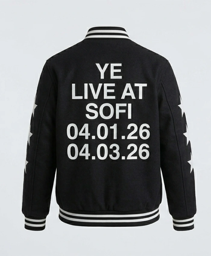 Kanye West Daughter North 12 Black Bomber Jacket Back