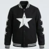 Kanye West Daughter North 12 Black Bomber Jacket Front