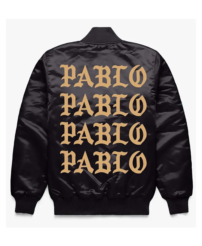Kanye West Pablo Pop Up Varsity Jacket Back
