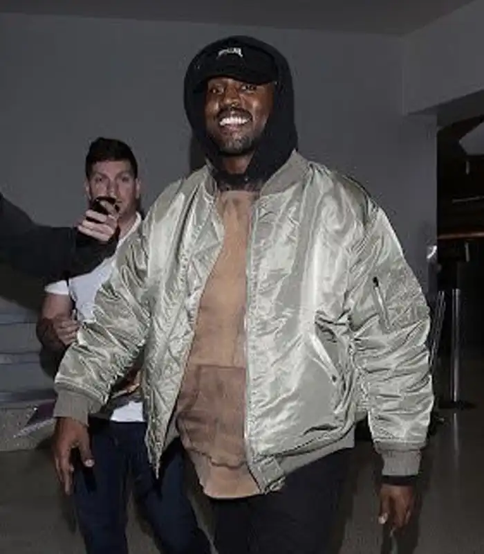 Kanye West Tribute Silver Bomber Jacket For Men And Women