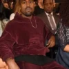 Kanye West Velour Maroon Velvet Tracksuit