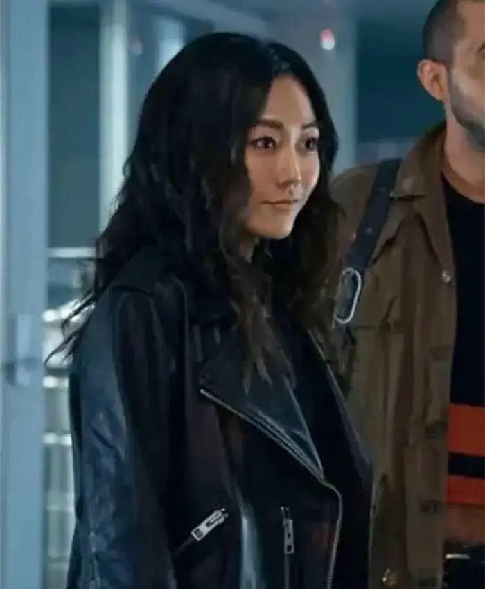Karen Fukuhara TV Series The Boys S03 Kimiko Miyashiro Black Biker Leather Jacket
