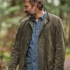 Karl Alberg Murder In A Small Town Rossif Sutherland Green Suede Leather Jacket For Unisex