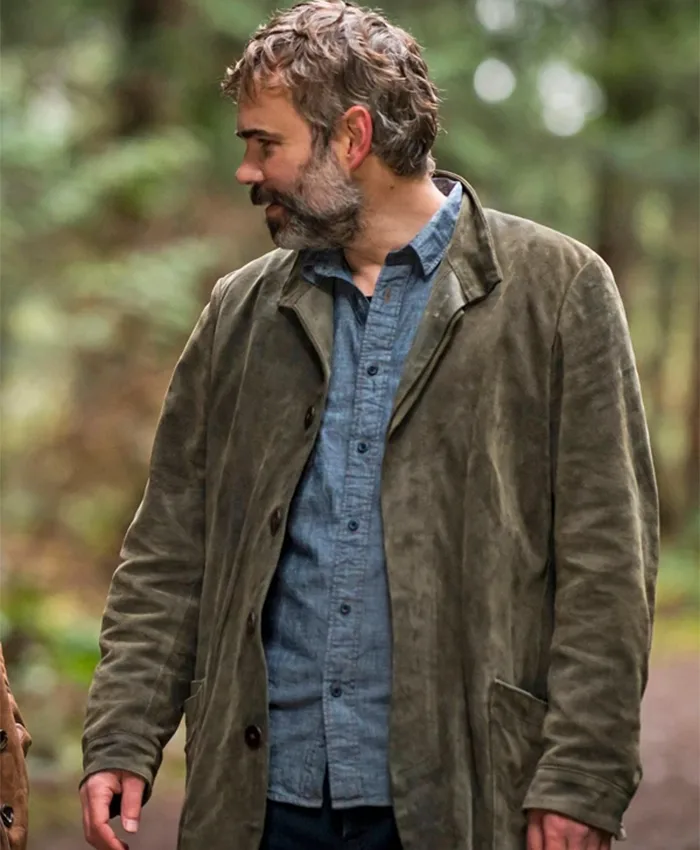 Karl Alberg Murder In A Small Town Rossif Sutherland Green Suede Leather Jacket For Unisex