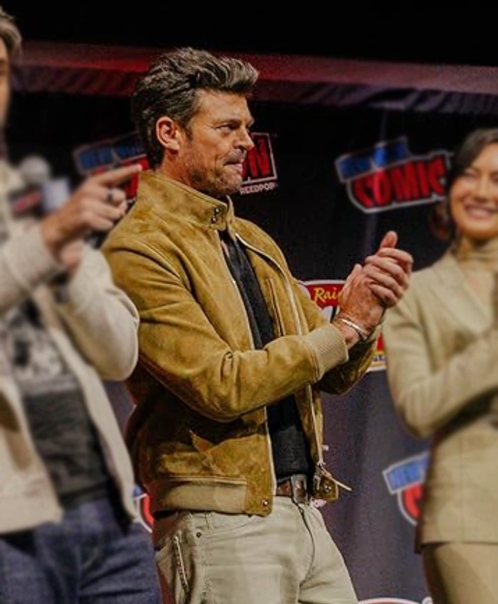 Karl Urban Mortal Kombat 2 Brown Suede Jacket - Image 3