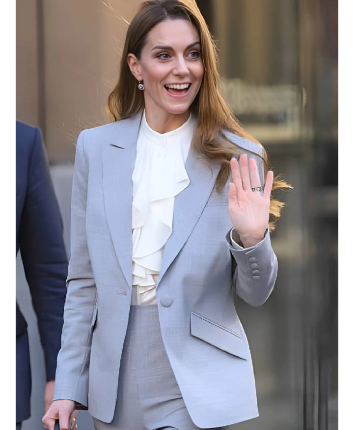 Kate Middleton Future Workforce Summit 2025 Grey Suit - Image 2