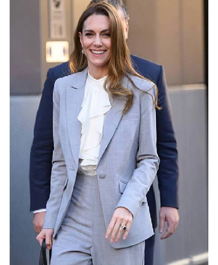 Kate Middleton Future Workforce Summit 2025 Grey Suit - Image 3