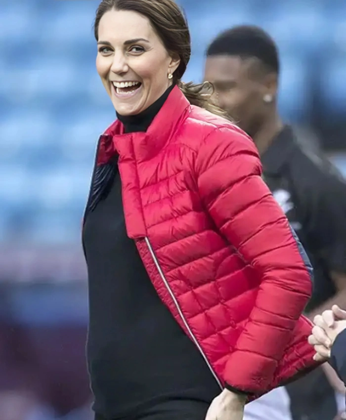 Kate Middleton Red Puffer Jacket