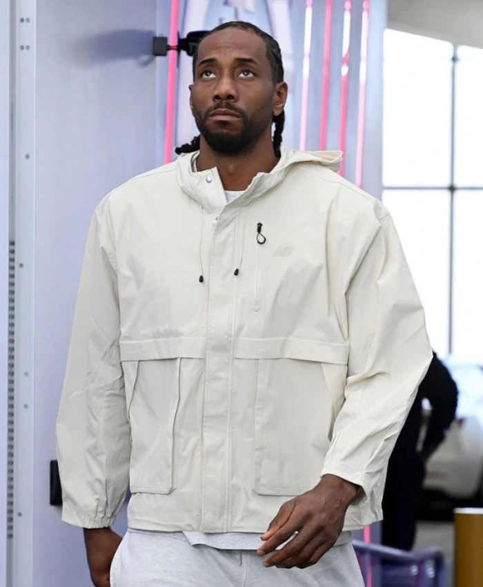 Kawhi Leonard New York Knicks Vs Los Angeles Clippers White Utility Jacket
